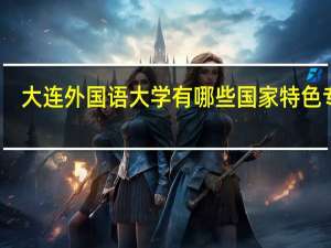 大连外国语大学有哪些国家特色专业