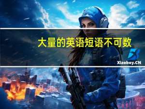 大量的英语短语不可数