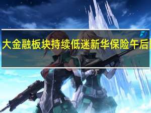 大金融板块持续低迷新华保险午后跌超8%