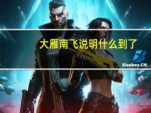 大雁南飞说明什么到了