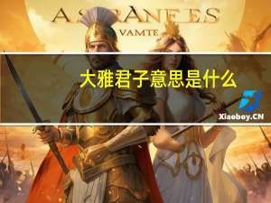 大雅君子意思是什么