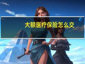 大额医疗保险怎么交