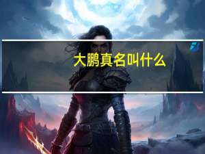 大鹏真名叫什么