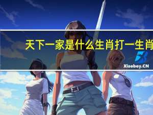 天下一家是什么生肖打一生肖（天下一家是什么生肖）