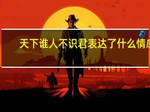 天下谁人不识君表达了什么情感