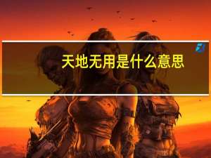 天地无用是什么意思