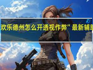 天天欢乐德州怎么开透视作弊”最新辅助详细教程