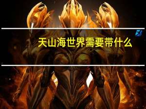 天山海世界需要带什么