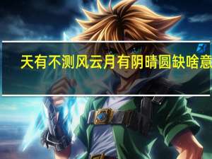 天有不测风云月有阴晴圆缺啥意思