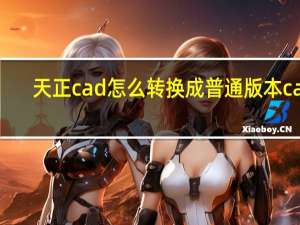 天正cad怎么转换成普通版本cad