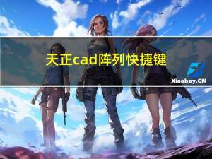 天正cad阵列快捷键（天正阵列快捷键）