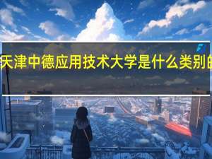 天津中德应用技术大学是什么类别的学校