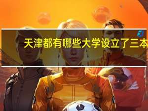 天津都有哪些大学设立了三本