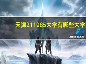 天津211985大学有哪些大学