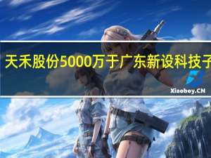 天禾股份5000万于广东新设科技子公司