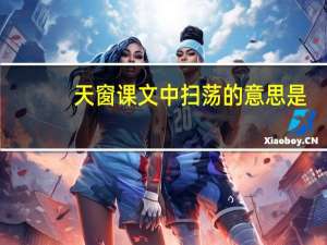 天窗课文中扫荡的意思是（天窗课文中扫荡的意思）