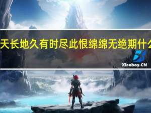 天长地久有时尽此恨绵绵无绝期什么意思