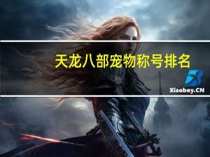 天龙八部宠物称号排名
