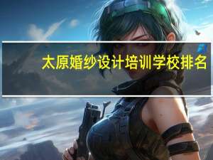 太原婚纱设计培训学校排名