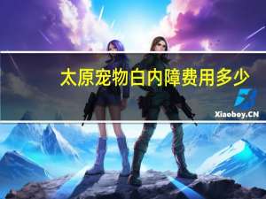 太原宠物白内障费用多少
