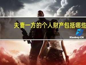 夫妻一方的个人财产包括哪些
