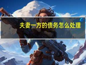 夫妻一方的债务怎么处理