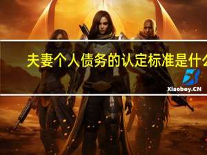 夫妻个人债务的认定标准是什么