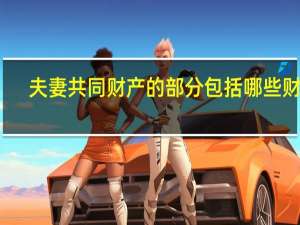 夫妻共同财产的部分包括哪些财产