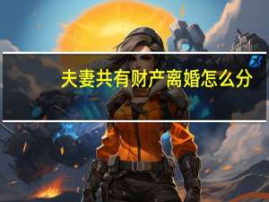 夫妻共有财产离婚怎么分