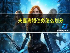 夫妻离婚债务怎么划分