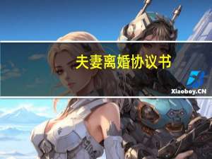 夫妻离婚协议书