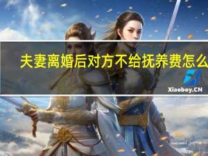 夫妻离婚后对方不给抚养费怎么办