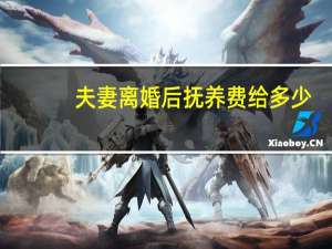 夫妻离婚后抚养费给多少