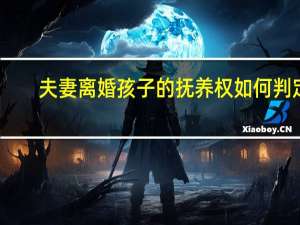 夫妻离婚孩子的抚养权如何判定