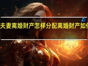 夫妻离婚财产怎样分配离婚财产如何分割