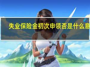 失业保险金初次申领否是什么意思