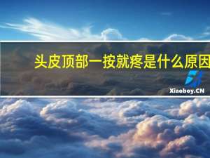 头皮顶部一按就疼是什么原因（头顶的头皮一按就疼怎么回事）