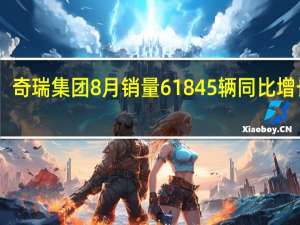 奇瑞集团8月销量61845辆 同比增长32.7%