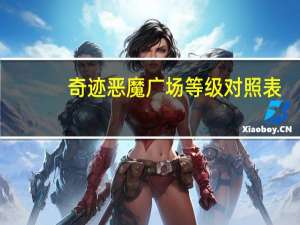 奇迹恶魔广场等级对照表（奇迹恶魔广场等级）