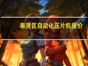 奉贤区自动化压片机报价