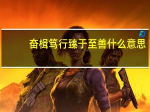 奋楫笃行臻于至善什么意思