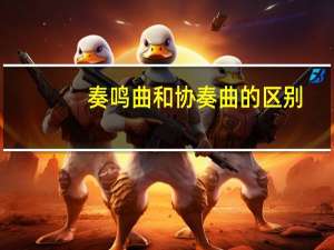 奏鸣曲和协奏曲的区别