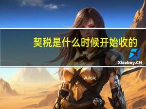 契税是什么时候开始收的