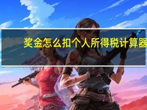 奖金怎么扣个人所得税计算器（奖金怎么扣个人所得税）