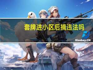 套牌进小区后摘违法吗