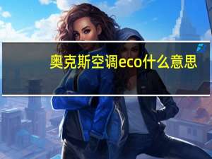 奥克斯空调eco什么意思