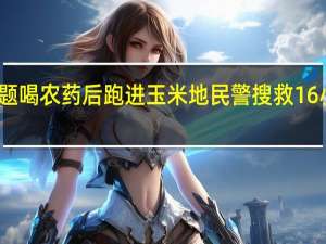 女子因感情问题喝农药后跑进玉米地 民警搜救16小时 到底什么情况呢