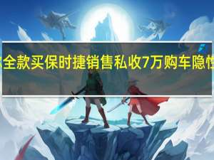 女子称全款买保时捷销售私收7万 购车隐性费用引关注