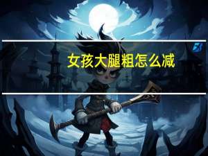 女孩大腿粗怎么减（腿粗怎么减）