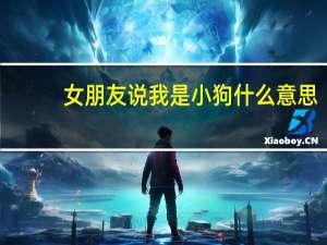 女朋友说我是小狗什么意思